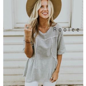 Roolee striped top blouse